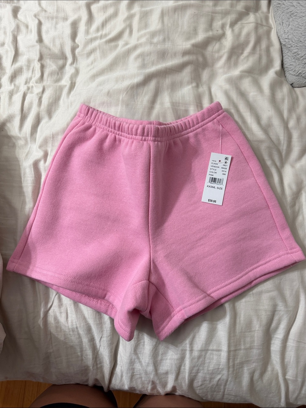 Pacsun core slim high waisted Pink Women's Fleece Shorts - Cozy Casual Fit XXS